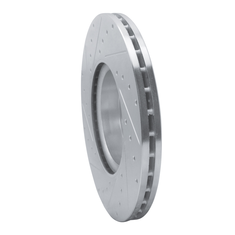 Volkswagen EuroVan Brake Rotor (1) - Front Right - R1 Concepts - Drilled & Slotted - Silver - `01-`03